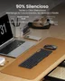 ProtoArc XKM01 Teclado Plegable con Teclado Numérico y Ratón Negro