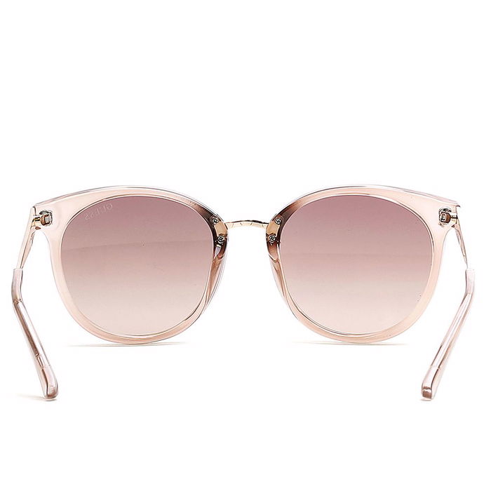 Guess Gafas Gafas de Sol GU7459 57F Mujer Redondas Montura Beige Brillante Cristal Marrón Degradado 140 mm