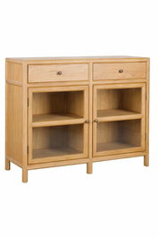 DKD Home Decor Aparador Olmo Cristal 122x45x92