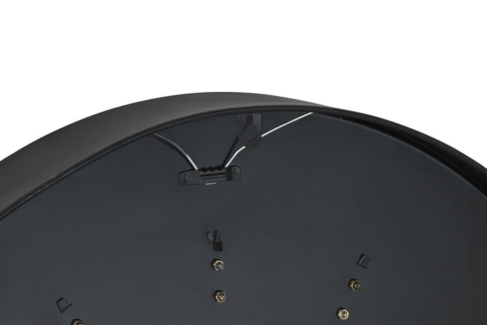 DKD Home Decor Reloj de Pared Loft Negro Natural Hierro Cristal 60 x 60 x 8 cm