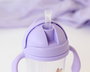 KioKids Taza de Aprendizaje Step 3 con Asas y Pajita Contrapesada, Conejo Lavanda, 300 ml, Colección Little Sauvages