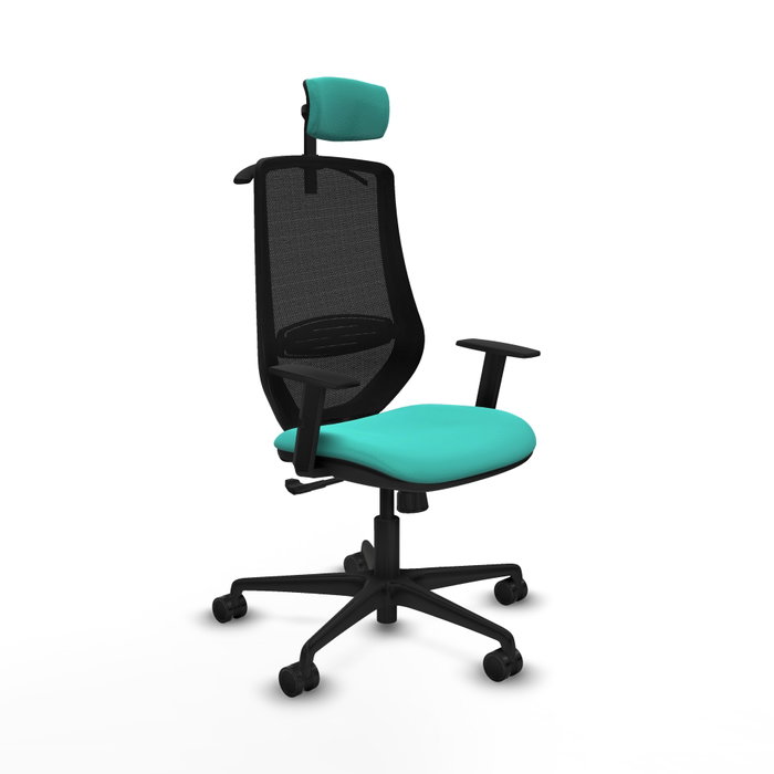 PIQUERAS Y CRESPO Silla de oficina Mardos con mecanismo Sincro, Turquesa y Negro PIQUERAS Y CRESPO Silla de oficina Mardos con mecanismo Sincro, Turquesa y Negro