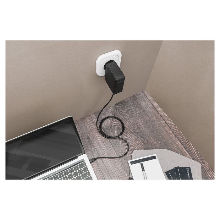 Digitus DA-92347? Cargador USB-C GaN 100W PD3.0 para Portátil, Universal, Cable 1.2m, Compatible con MacBook, Lenovo, HP, Dell