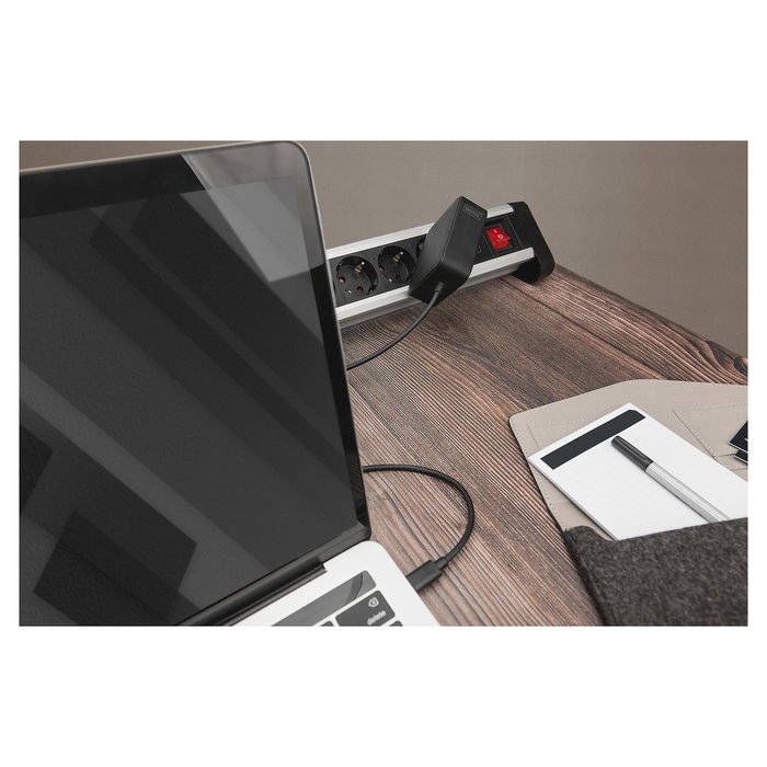 Digitus DA-92347? Cargador USB-C GaN 100W PD3.0 para Portátil, Universal, Cable 1.2m, Compatible con MacBook, Lenovo, HP, Dell