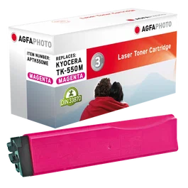 Agfa Photo Tóner magenta TK-550M APTK550ME para impresora, 6.000 páginas