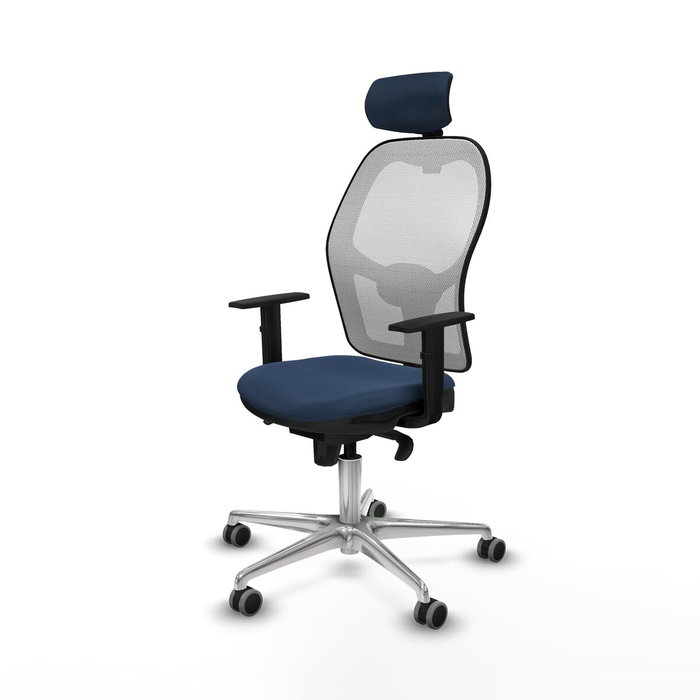 PIQUERAS Y CRESPO Silla de oficina Jorquera Azul Marino y Blanco