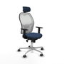 PIQUERAS Y CRESPO Silla de oficina Jorquera Azul Marino y Blanco