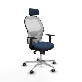 PIQUERAS Y CRESPO Silla de oficina Jorquera Azul Marino y Blanco