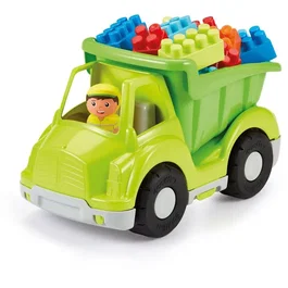 Ecoiffier Camión Volquete Abrick 1483X6 con Conductor y 20 Marquesinas, Juguete Francés para Niños +18 Meses
