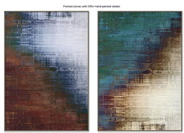 DKD Home Decor Cuadro Lienzo Abstracto Multicolor Surtido de 2 Unidades