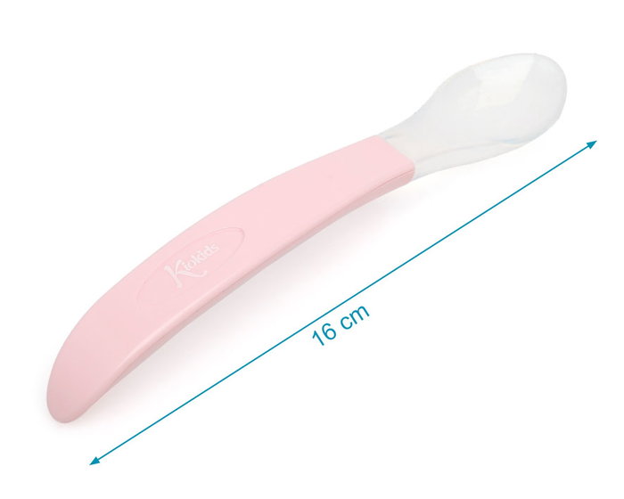 KioKids Cuchara Bebé Step 2 en Silicona Rosa Claro +6 meses KioKids Cuchara Bebé Step 2 en Silicona Rosa Claro +6 meses