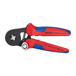 Knipex 97 53 04 Alicates de crimpado autorregulables 180 mm Acero cromo vanadio Color Azul Rojo