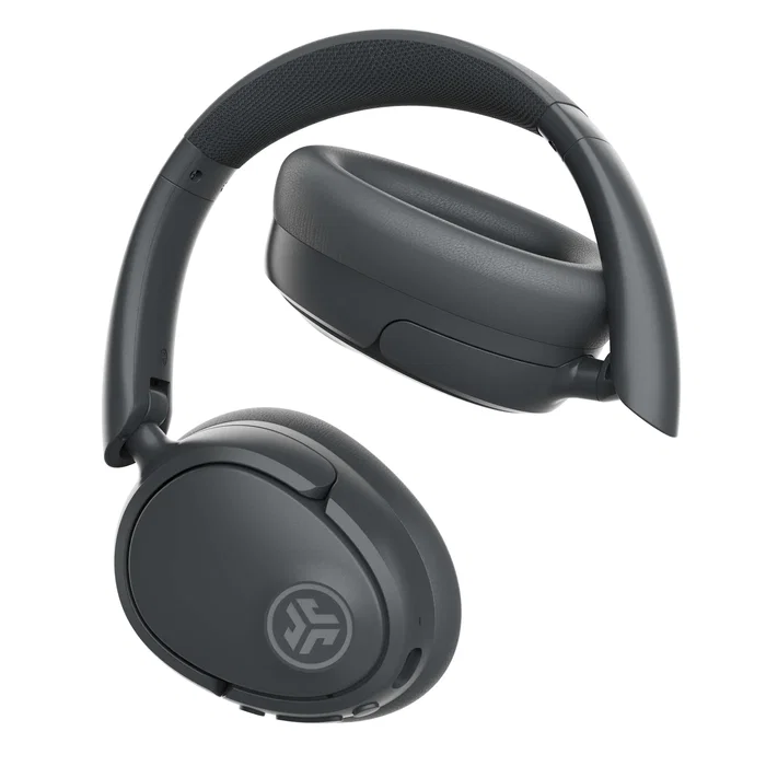 JLab Lux ANC Auriculares Inalámbricos Bluetooth 5.3 con Cancelación Activa de Ruido, Diadema Circumaural Plegable, 70h Autonomía, Grafito