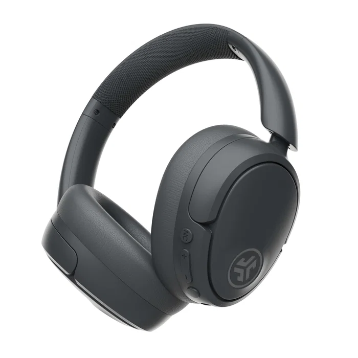 JLab Lux ANC Auriculares Inalámbricos Bluetooth 5.3 con Cancelación Activa de Ruido, Diadema Circumaural Plegable, 70h Autonomía, Grafito