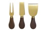 DKD Home Decor Tabla Cortar Navidad Papa Noel Bambu Inox Natural Dorado Set 4 Piezas 15 x 1 x 33 cm