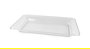 Algon Bandeja de PS (Poliestireno) Rectangular Transparente para Hostelería, 36 x 23 cm (18 Unidades)