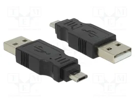 DeLOCK Adaptador USB 2.0 Micro-B macho a USB 2.0 Tipo-A macho, Negro