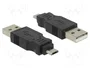 DeLOCK Adaptador USB 2.0 Micro-B macho a USB 2.0 Tipo-A macho, Negro