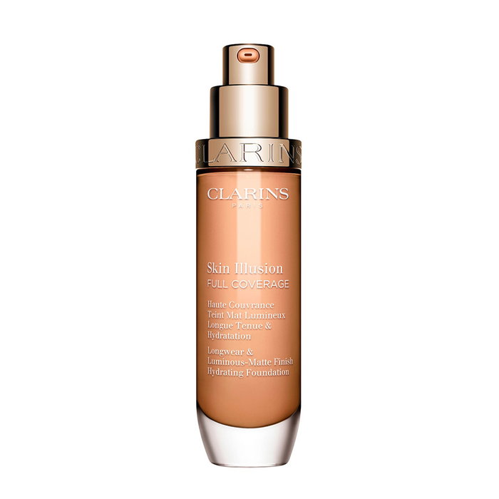 Clarins Skin Illusion Full Coverage Base de Maquillaje #108.3N - 30 ml, Acabado Natural, Cobertura Total, Duración 24h