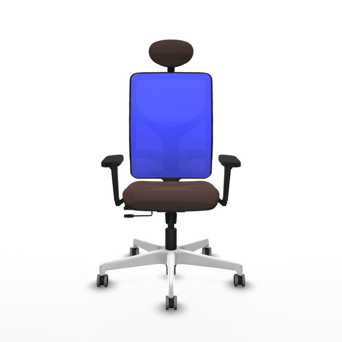 PIQUERAS Y CRESPO Silla de oficina Motilla con mecanismo Sincro/Traslack Marrón y Azul PIQUERAS Y CRESPO Silla de oficina Motilla con mecanismo Sincro/Traslack Marrón y Azul