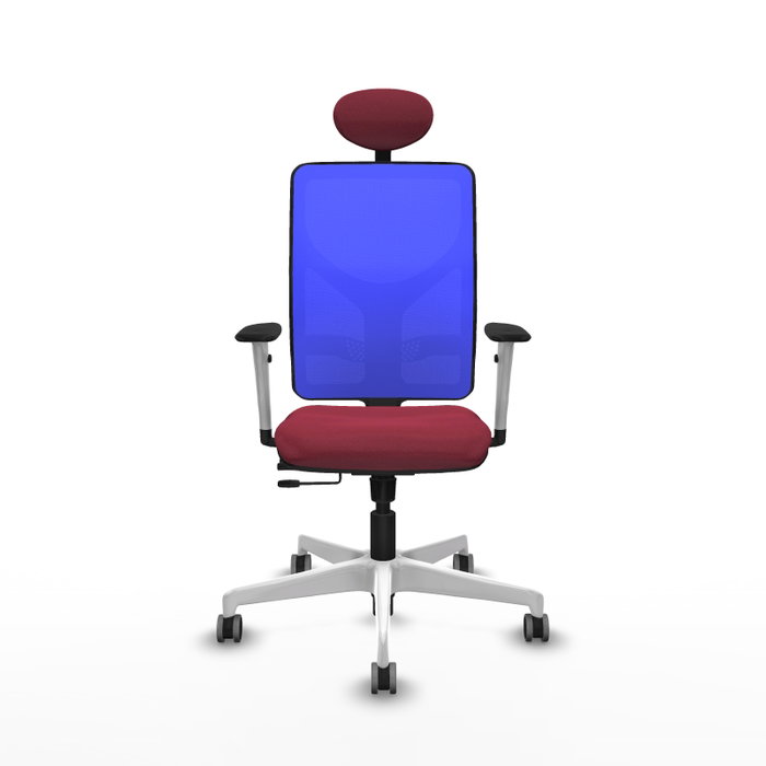 PIQUERAS Y CRESPO Silla de oficina Motilla con mecanismo Sincro/Traslack Granate y Azul PIQUERAS Y CRESPO Silla de oficina Motilla con mecanismo Sincro/Traslack Granate y Azul