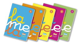 Lamela Libreta Grapada 50 Hojas A4 90 gr Cuadrovía 3 mm Cubierta PP (Set de 5) (Set de 5)