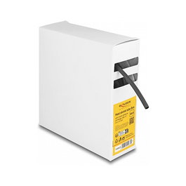 DeLOCK 19965 Tubo termorretráctil con adhesivo interior, 5 m x 4 mm, Negro
