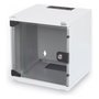 Digitus Rack de Pared 254 mm (10") 6HE, 312x300 mm, Capacidad 30 kg, IP20, Color Gris, Bloqueo Teclado