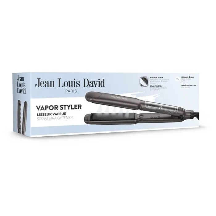Jean Louis David Vapor Styler Plancha de Pelo a Vapor con 6 Ajustes de Temperatura Gris JEA3666085218227
