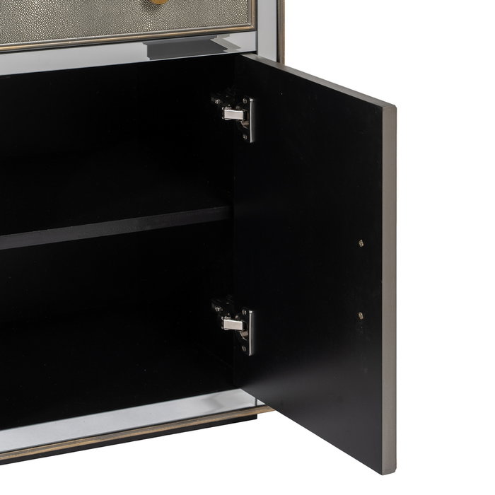 Mueble Recibidor Espejo Gris-Plata 81 X 41 X 76,50 cm Mueble Recibidor Espejo Gris-Plata 81 X 41 X 76,50 cm