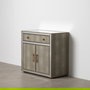 Mueble Recibidor Espejo Gris-Plata 81 X 41 X 76,50 cm