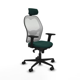 PIQUERAS Y CRESPO Silla de oficina Jorquera Verde botella y Blanco