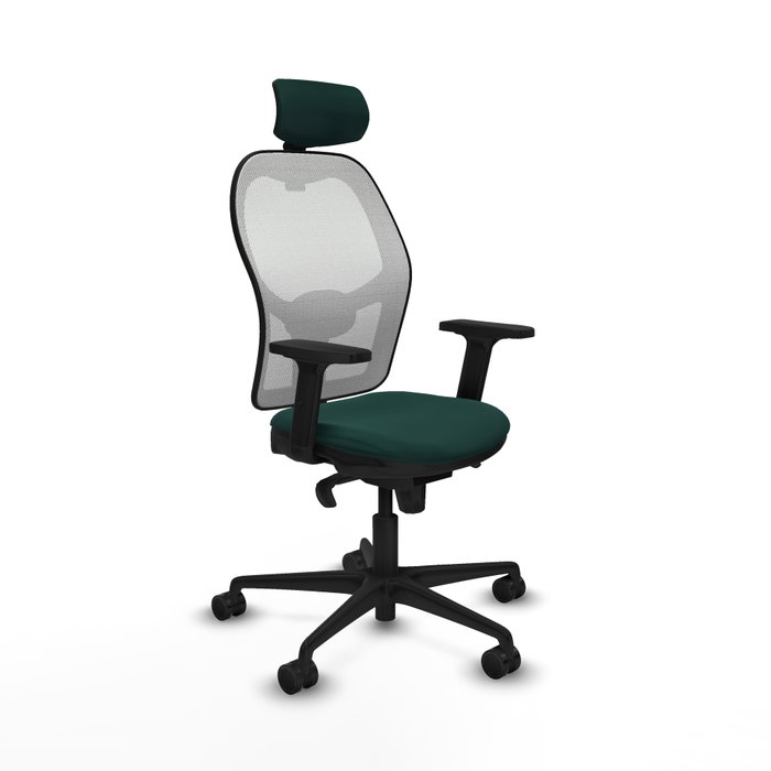 PIQUERAS Y CRESPO Silla de oficina Jorquera Verde botella y Blanco PIQUERAS Y CRESPO Silla de oficina Jorquera Verde botella y Blanco