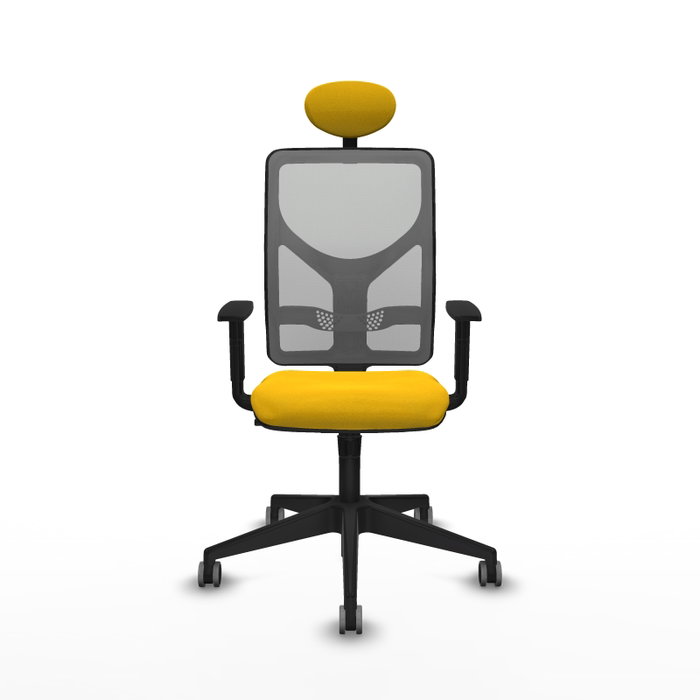 PIQUERAS Y CRESPO Silla de oficina Motilla con Mecanismo Sincro, Amarillo y Gris PIQUERAS Y CRESPO Silla de oficina Motilla con Mecanismo Sincro, Amarillo y Gris