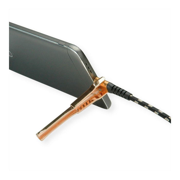 ROLINE 11.02.8920 Cable USB 2.0 USB-A a USB-C de Sincronización y Carga de 1 m, Negro/Oro ROLINE 11.02.8920 Cable USB 2.0 USB-A a USB-C de Sincronización y Carga de 1 m, Negro/Oro