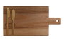DKD Home Decor Set de 3 Tablas de Cortar de Acacia e Inox para Queso 38x20x1,5 cm
