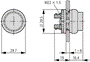 EATON ELECTRIC Interruptor de presión azul 22mm