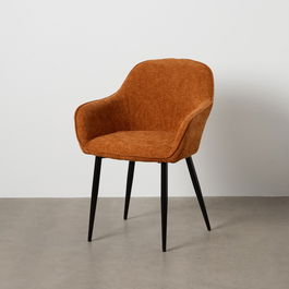 Silla Marrón Tejido-Metal Contract 61 X 59,50 X 83 cm