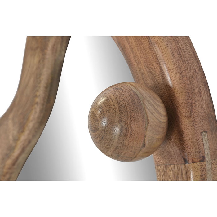 DKD Home Decor Espejo Mango 73,5x48 cm Bolas Marrón Natural