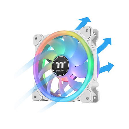 Thermaltake SWAFAN 14 RGB Radiator Fan, 140mm, Pack de 3 Ventiladores, Edición Premium White