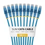 StarTech N6PAT25CMBLS10PK Paquete de 10 Cables Ethernet Cat6 Slim Azul 25cm