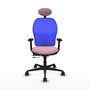 PIQUERAS Y CRESPO Silla de oficina Jorquera Rosa y Azul