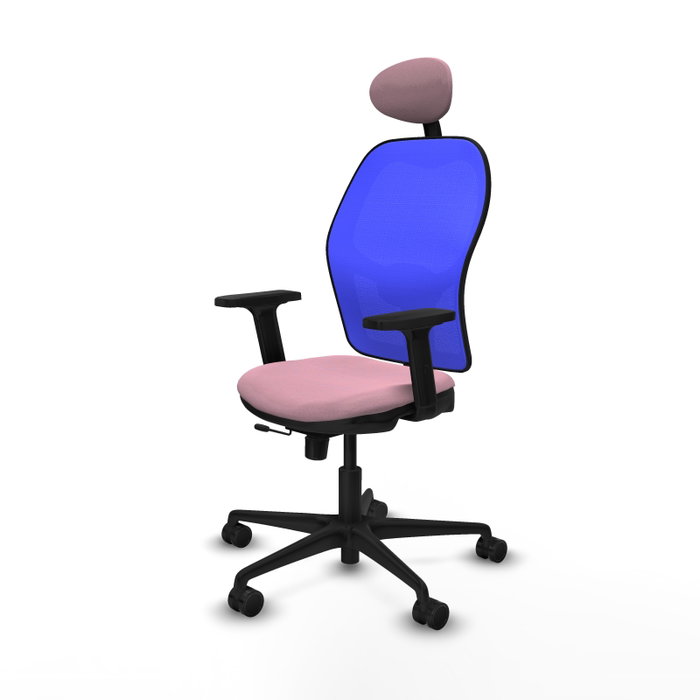 PIQUERAS Y CRESPO Silla de oficina Jorquera Rosa y Azul