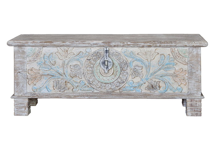 Giner y Colomer Baúl de Madera de Mango Tono Pastel Artesanal