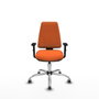 PIQUERAS Y CRESPO Silla de oficina Elche con mecanismo Asincro en color Naranja