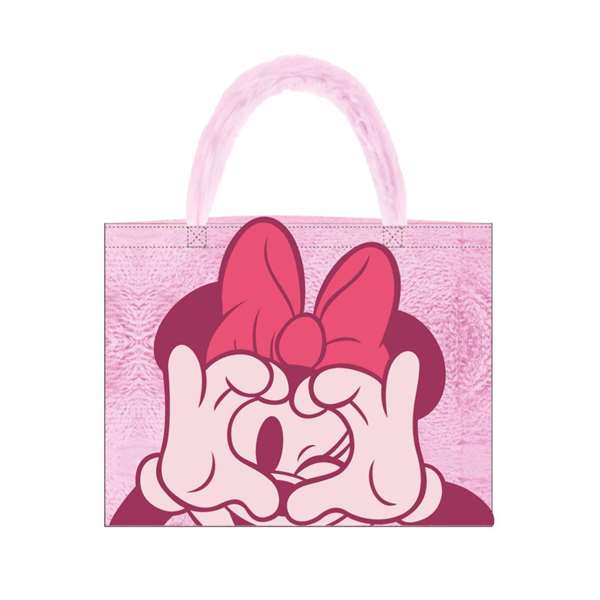 Cerdà - Bolsa Shopping de Peluche Minnie Mouse, 30x37x8 cm, Color Rosa Cerdà - Bolsa Shopping de Peluche Minnie Mouse, 30x37x8 cm, Color Rosa