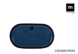 La Mediterranea Bandeja Oval Chester Blue 20x11cm (Pack de 18)