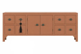 DKD Home Decor Mueble TV Masako Oriental Moka