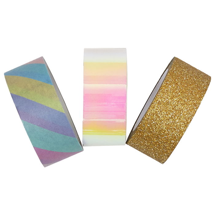 The Concept Factory Juego De 3 Rollos Cinta Adhesiva Rainbow 8x1,5 cm; h.5 cm