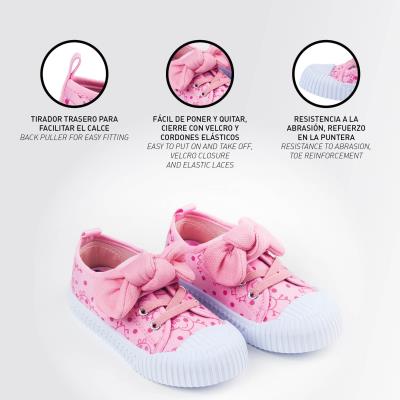 Zapatilla Loneta Suela Pvc Velcro Peppa Pig Rosa 23